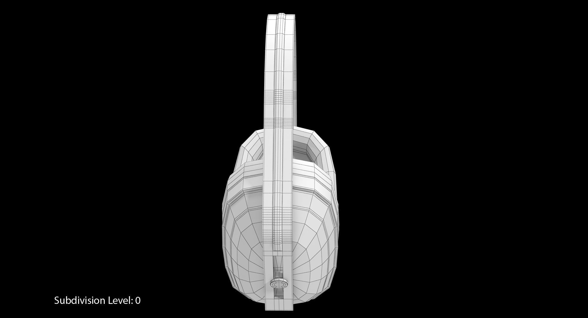 Earmuffs Red Low-poly 3D model_5