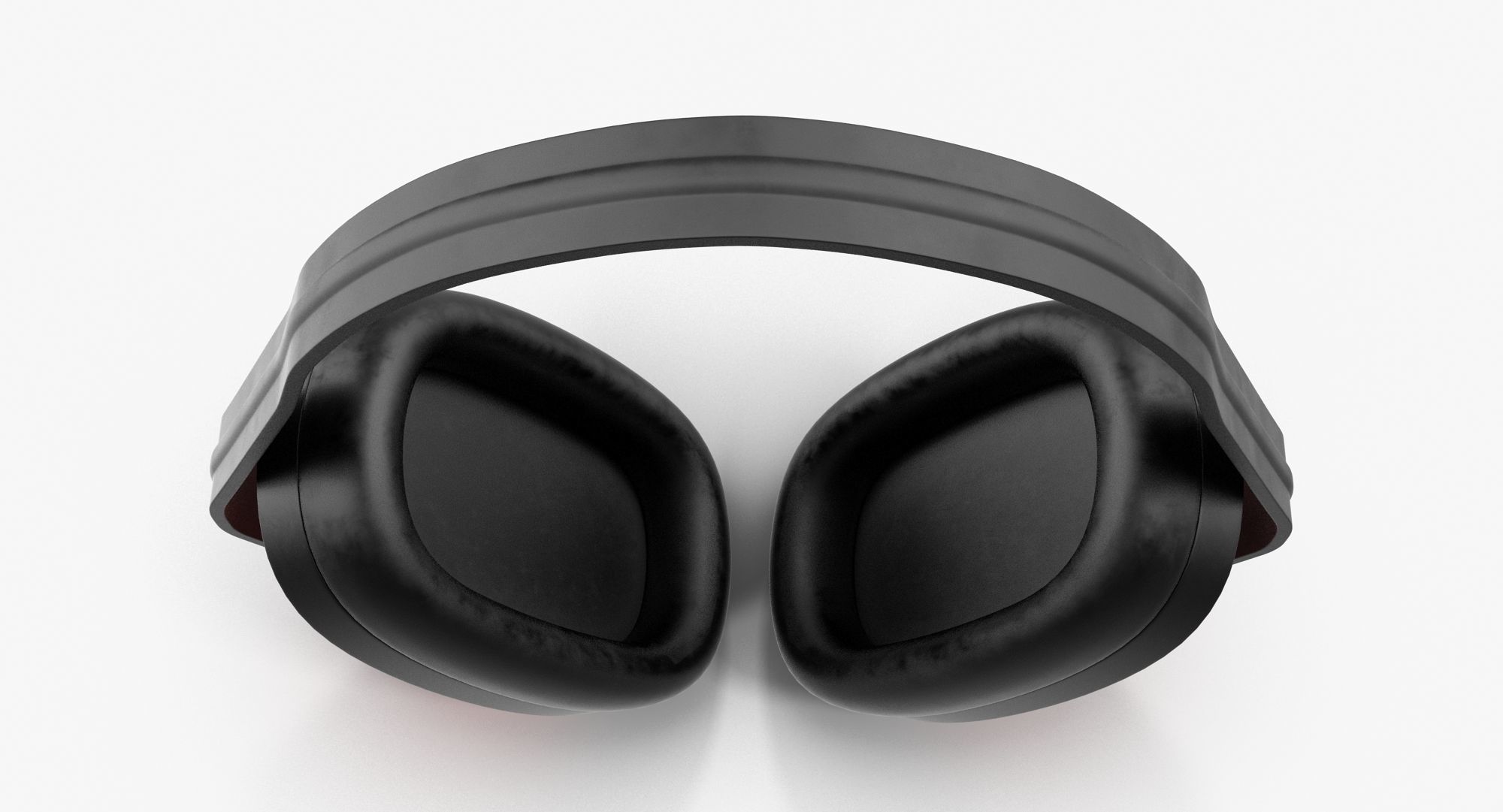 Earmuffs Red Low-poly 3D model_7