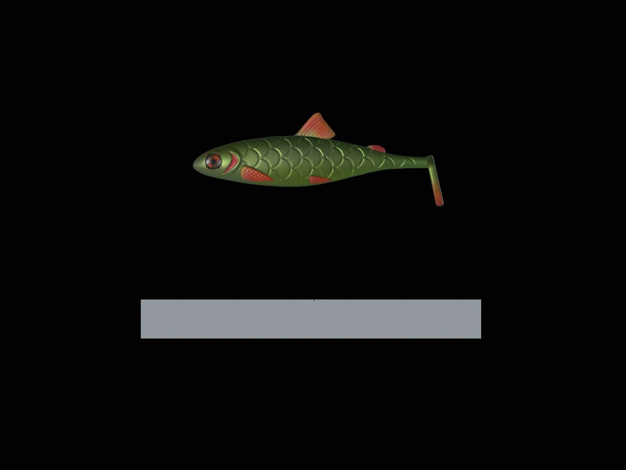 2x am bait fish 12cm 16 cm hoof form for predator fishing  3D print model_2