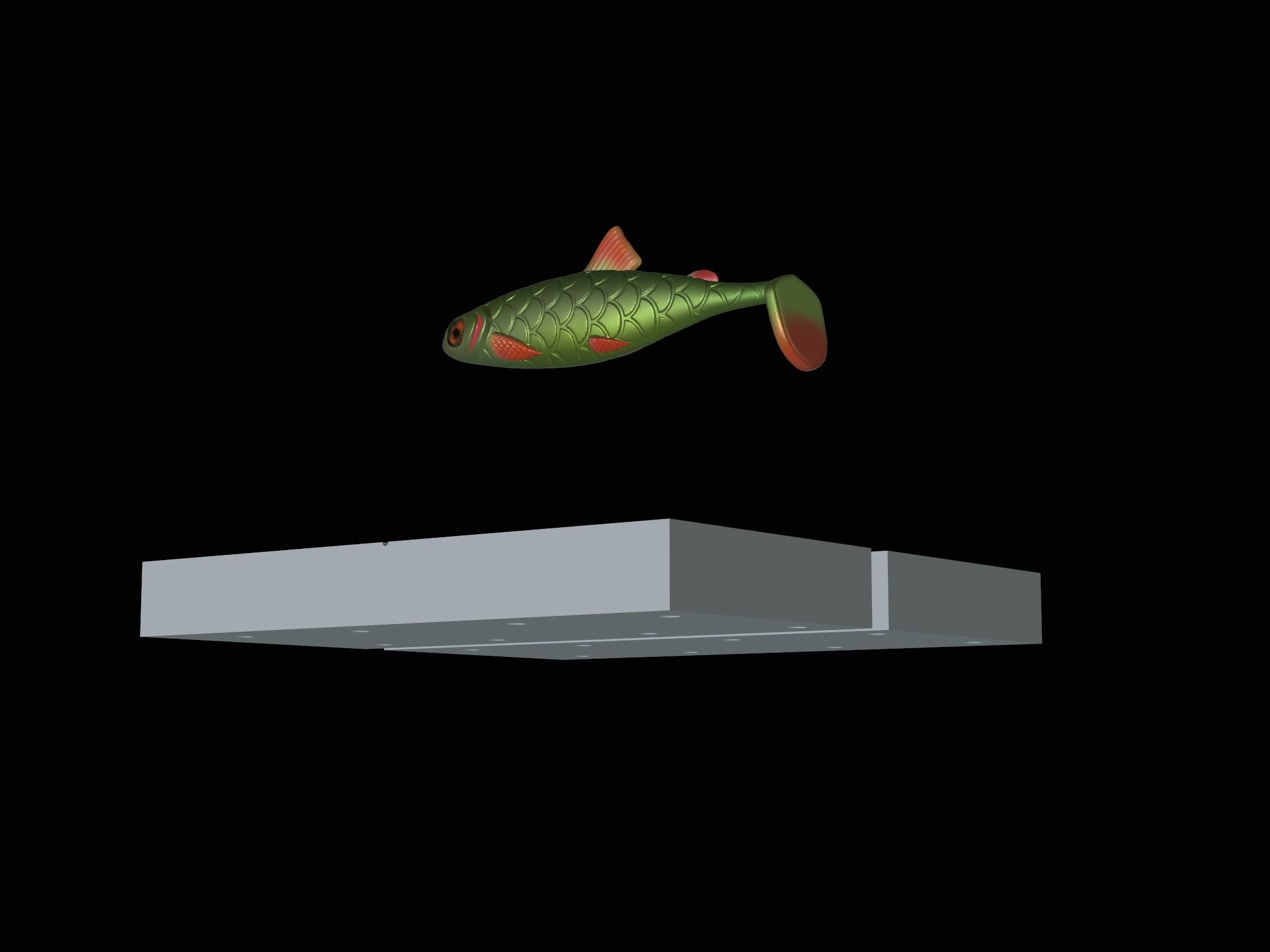 2x am bait fish 12cm 16 cm hoof form for predator fishing  3D print model_5