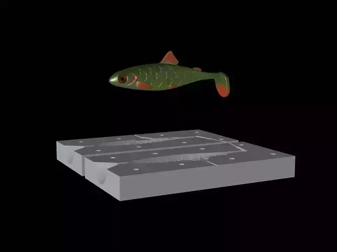 2x am bait fish 12cm 16 cm hoof form for predator fishing  3D print model