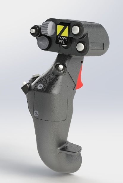 Mh-60R cyclic for flight sims with functional buttons 3D print model_6