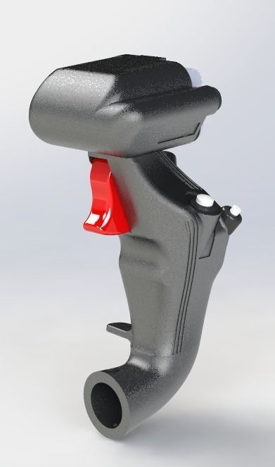 Mh-60R cyclic for flight sims with functional buttons 3D print model_5