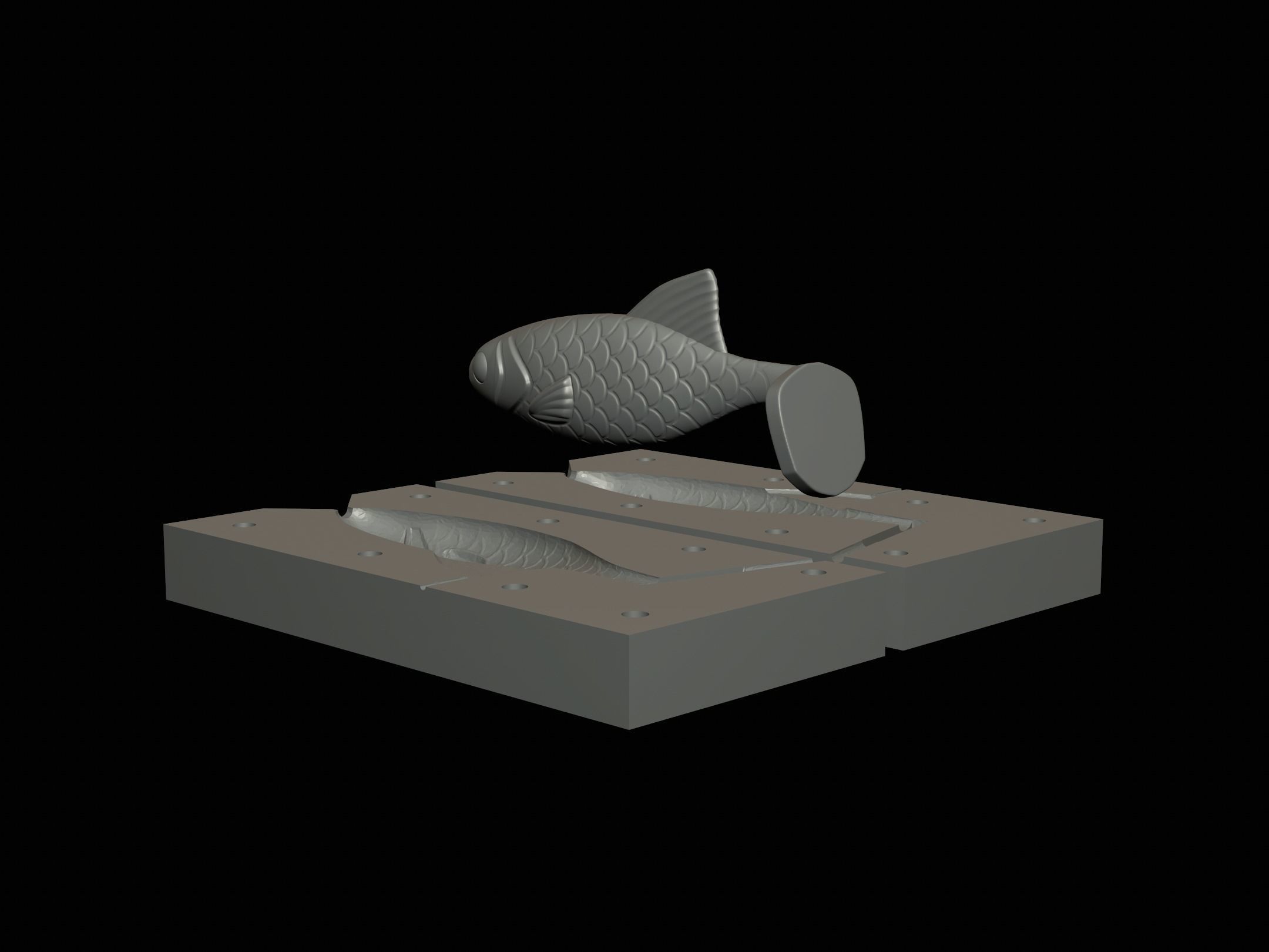 2x am bait fish 12cm 16cm hoof form for predator fishing  3D print model_7