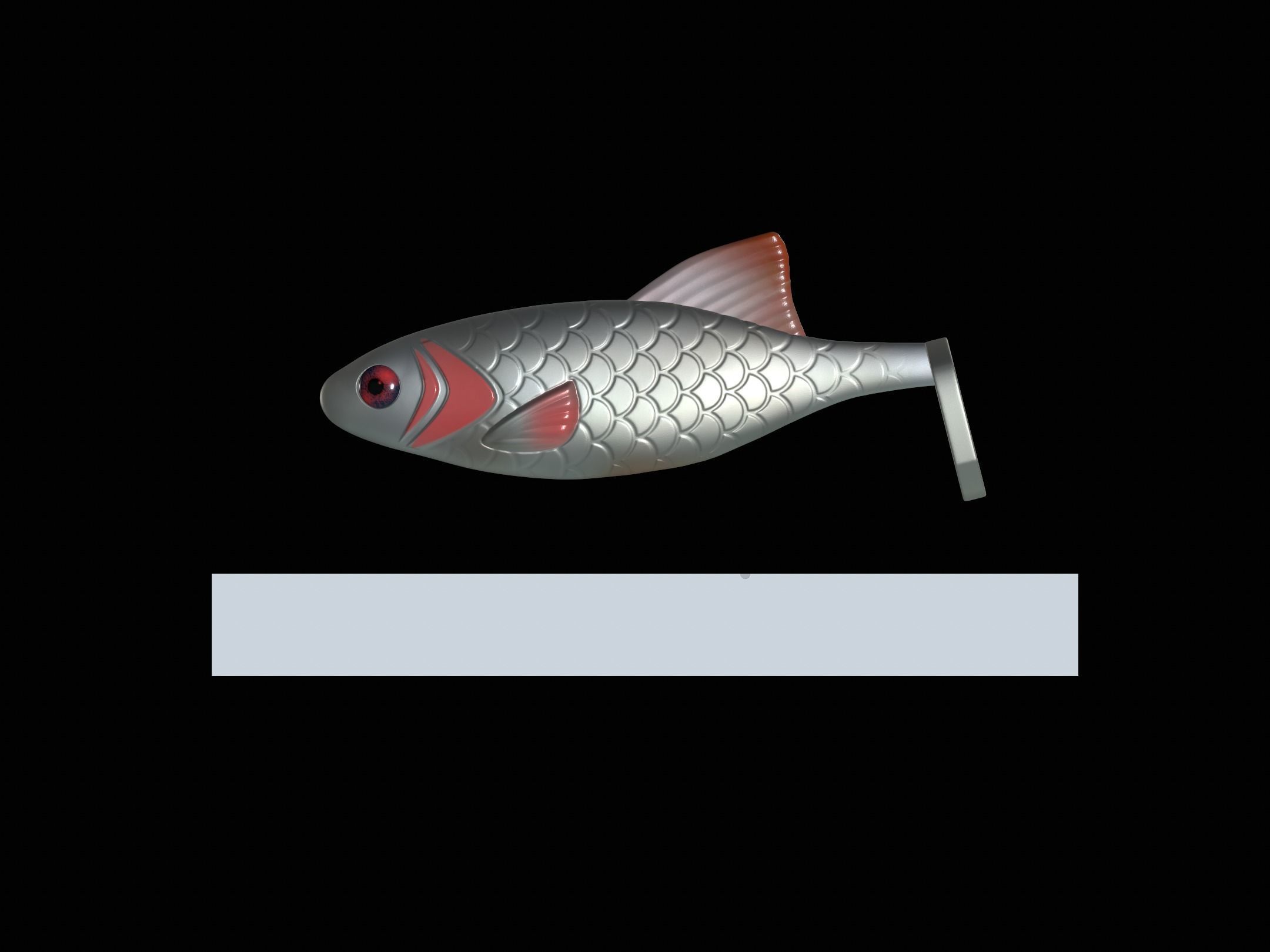 2x am bait fish 12cm 16cm hoof form for predator fishing  3D print model_3