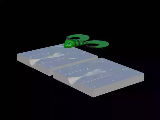 Am bait frog 10cm twister form for predator fishing Free 3D print model