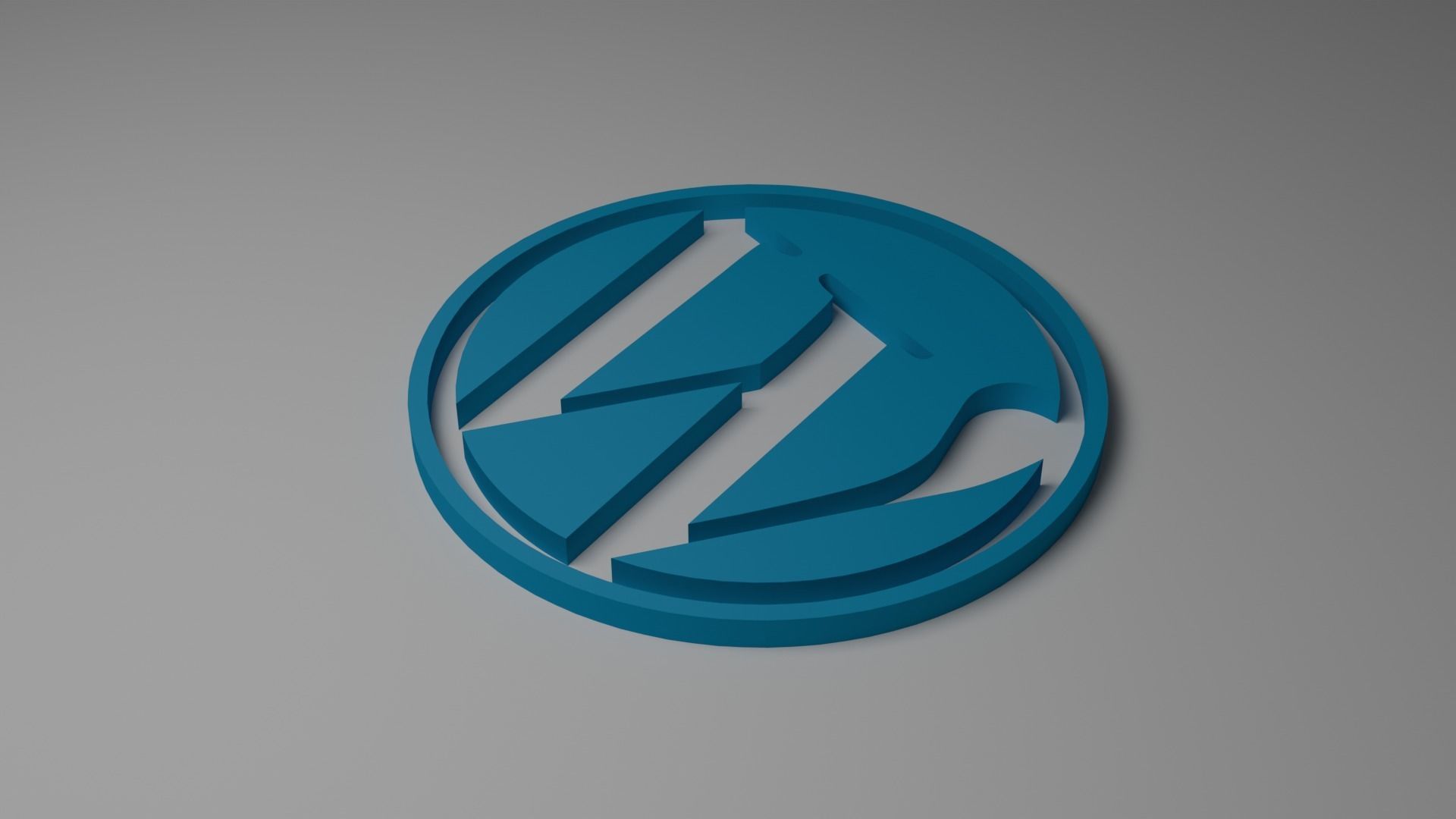 3d logo Wordpress 3D model_3
