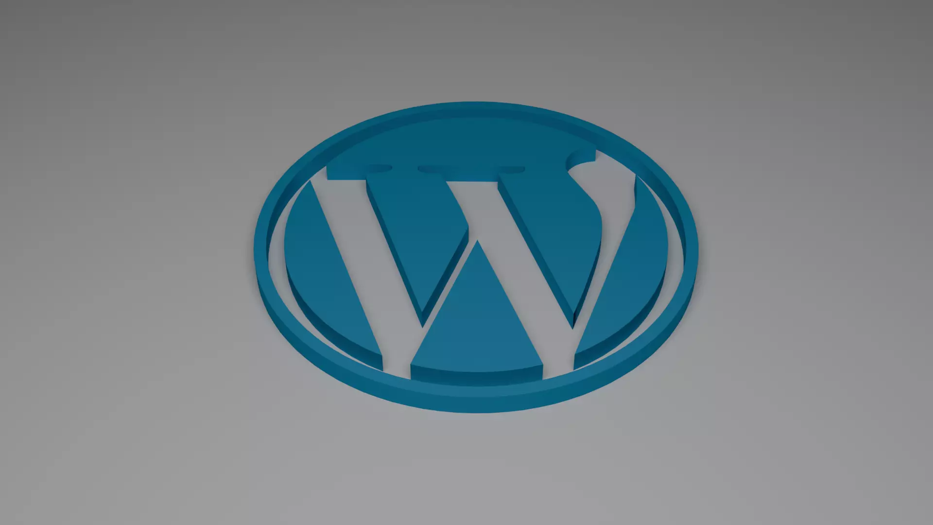 3d logo Wordpress 3D model_0