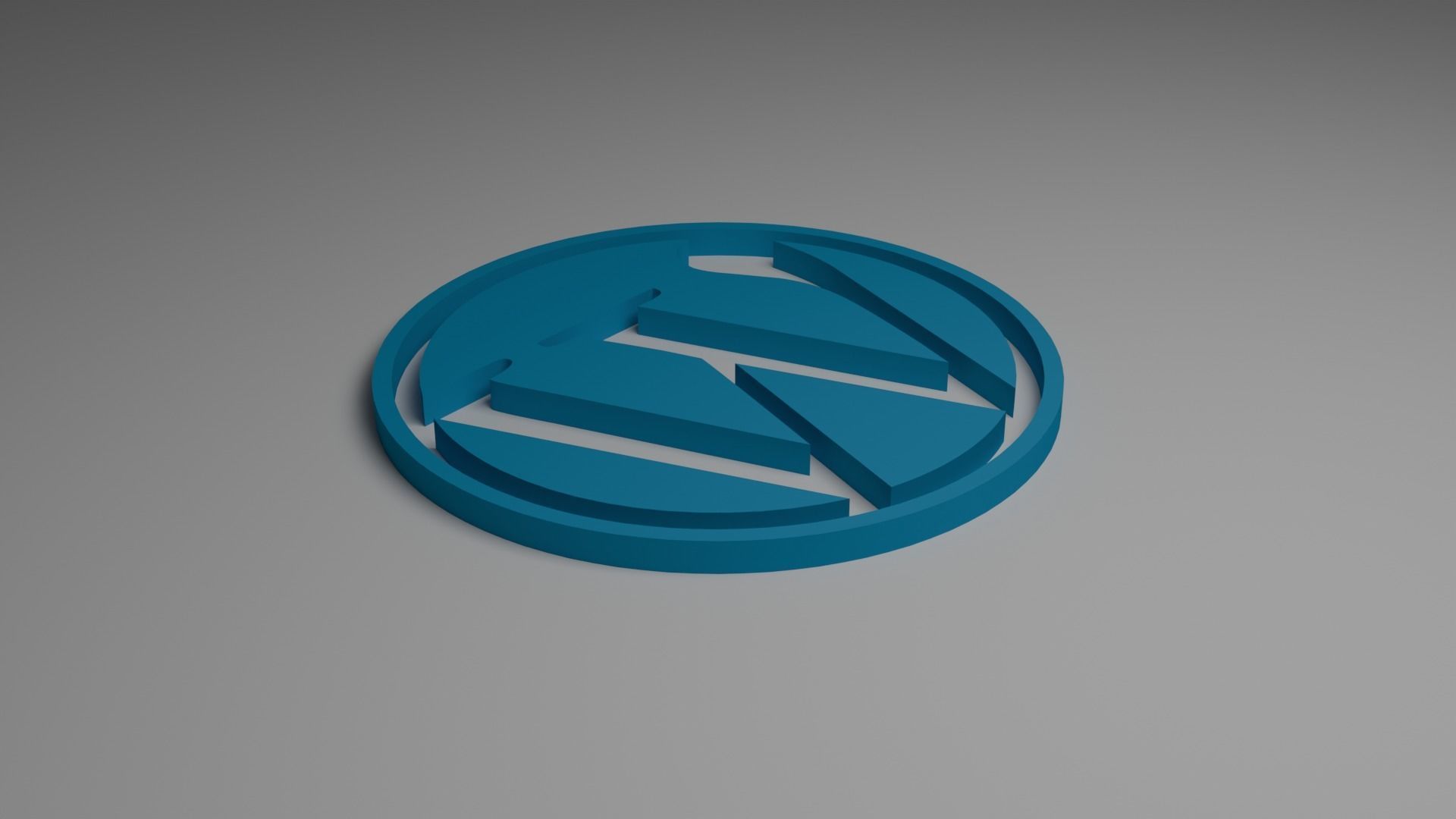 3d logo Wordpress 3D model_4