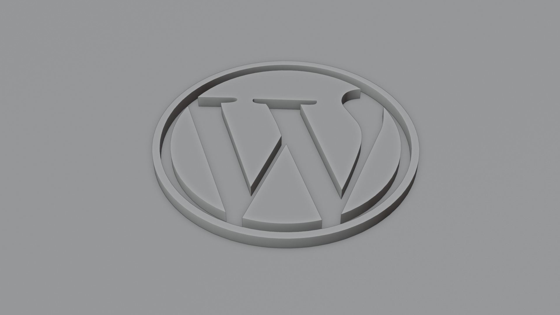 3d logo Wordpress 3D model_2