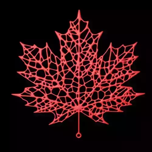 Voronoi maple leaf 3D print model
