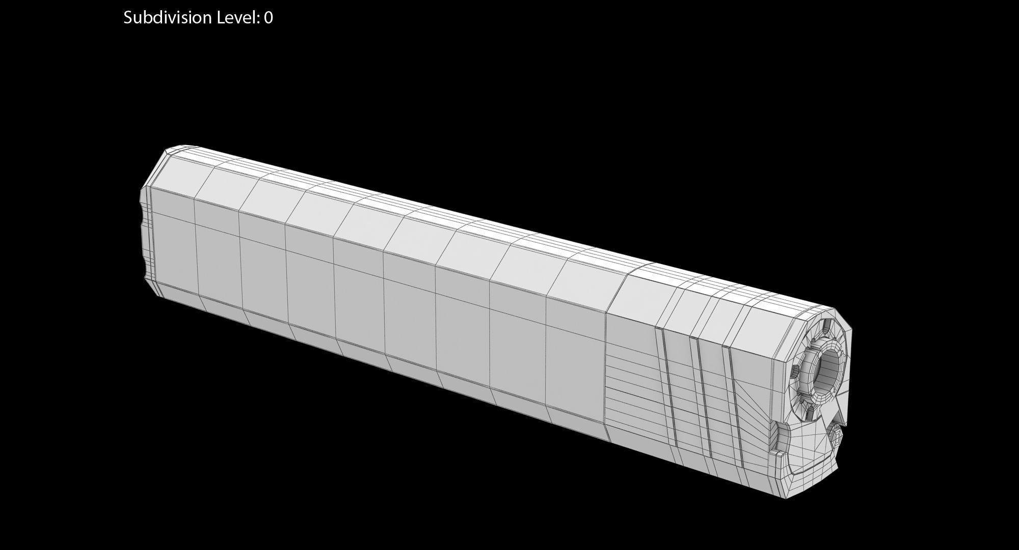 Silencer Osprey K45 Low-poly 3D model_8