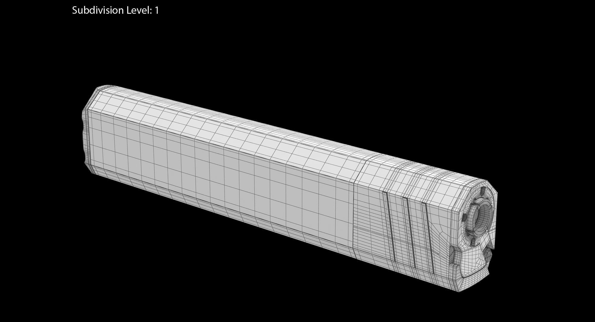 Silencer Osprey K45 Low-poly 3D model_9