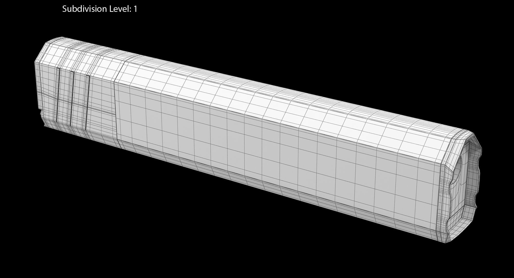 Silencer Osprey K45 Low-poly 3D model_3