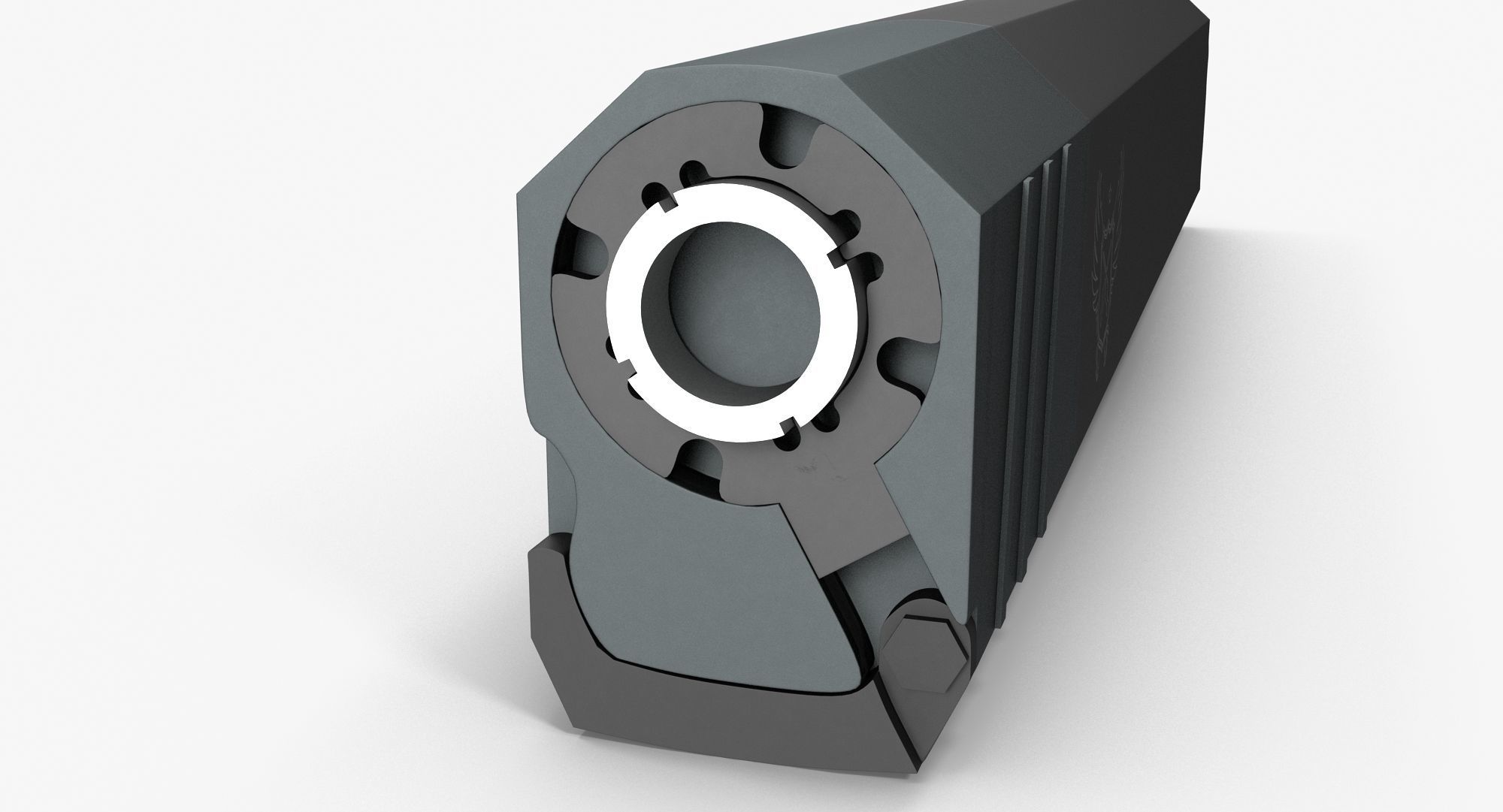 Silencer Osprey K45 Low-poly 3D model_19