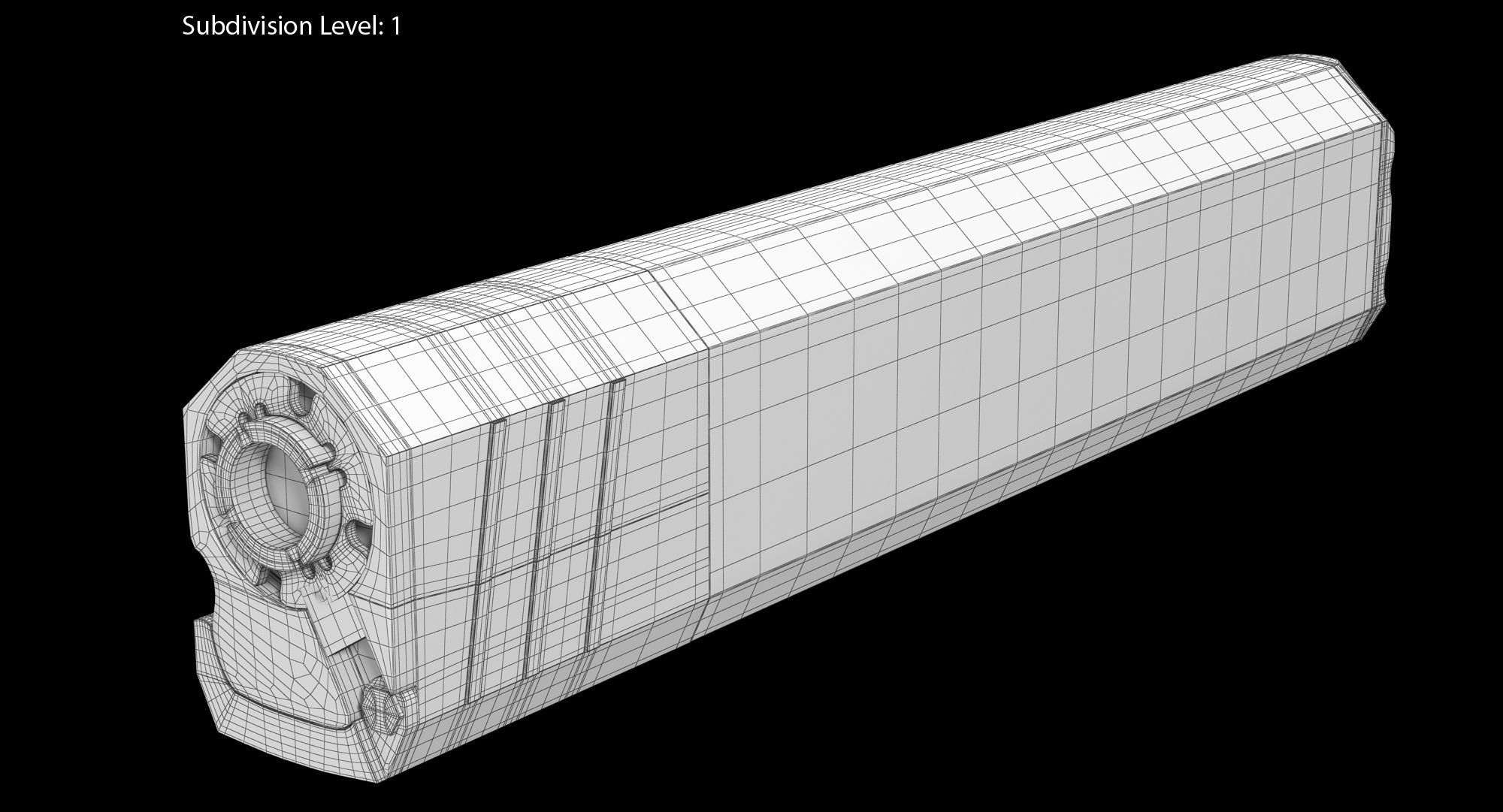 Silencer Osprey K45 Low-poly 3D model_6