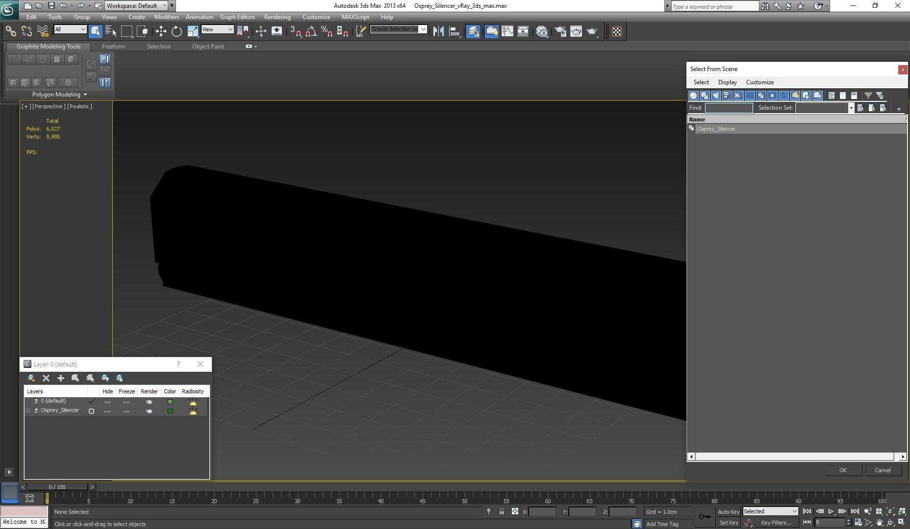 Silencer Osprey K45 Low-poly 3D model_22