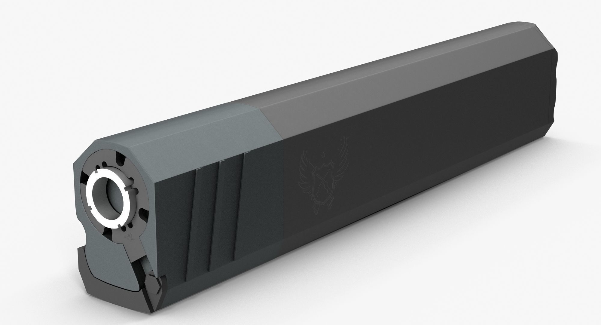 Silencer Osprey K45 Low-poly 3D model_4