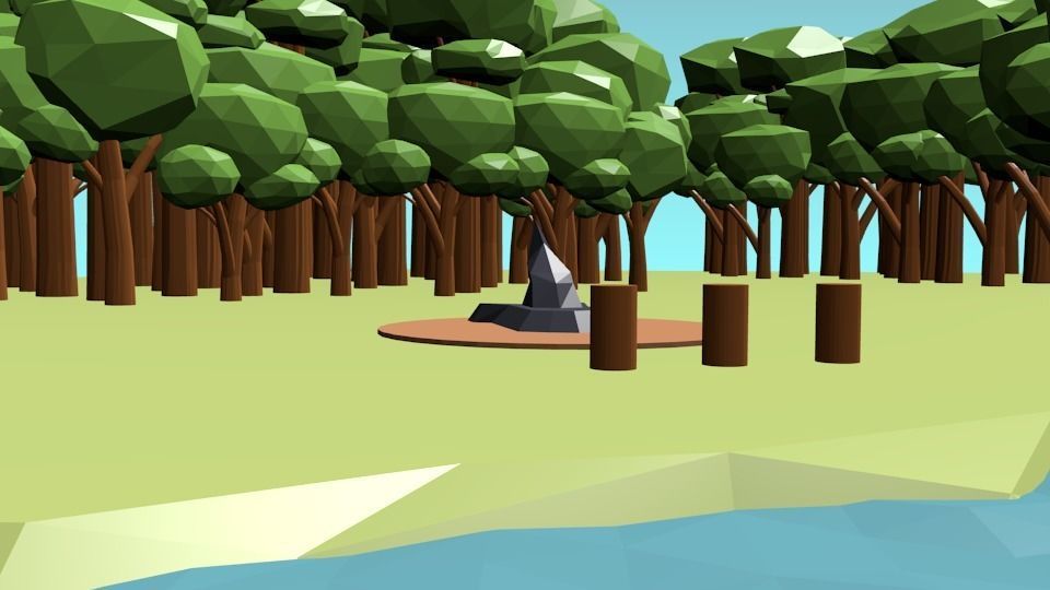 Konoha Naruto in Loupolli style Free low-poly 3D model_11