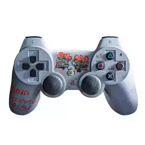 Playstation Controller Gamepad Low-poly 3D model