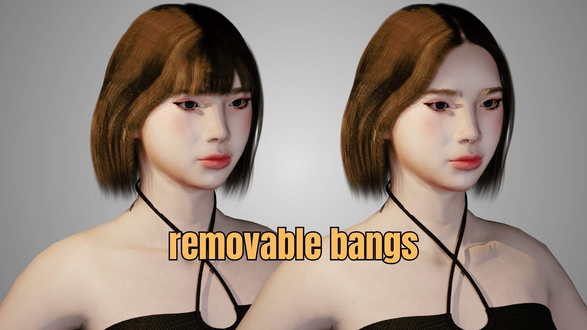 Realistic Woman - Game Ready Low-poly 3D model_5