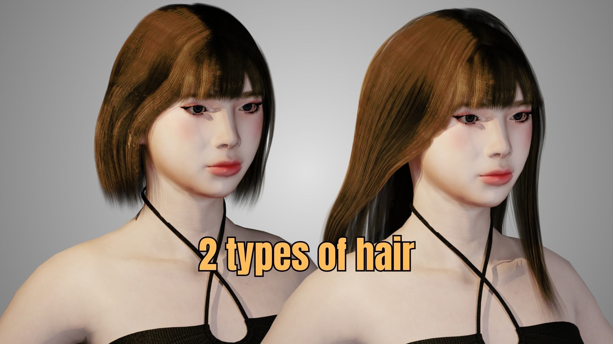 Realistic Woman - Game Ready Low-poly 3D model_3