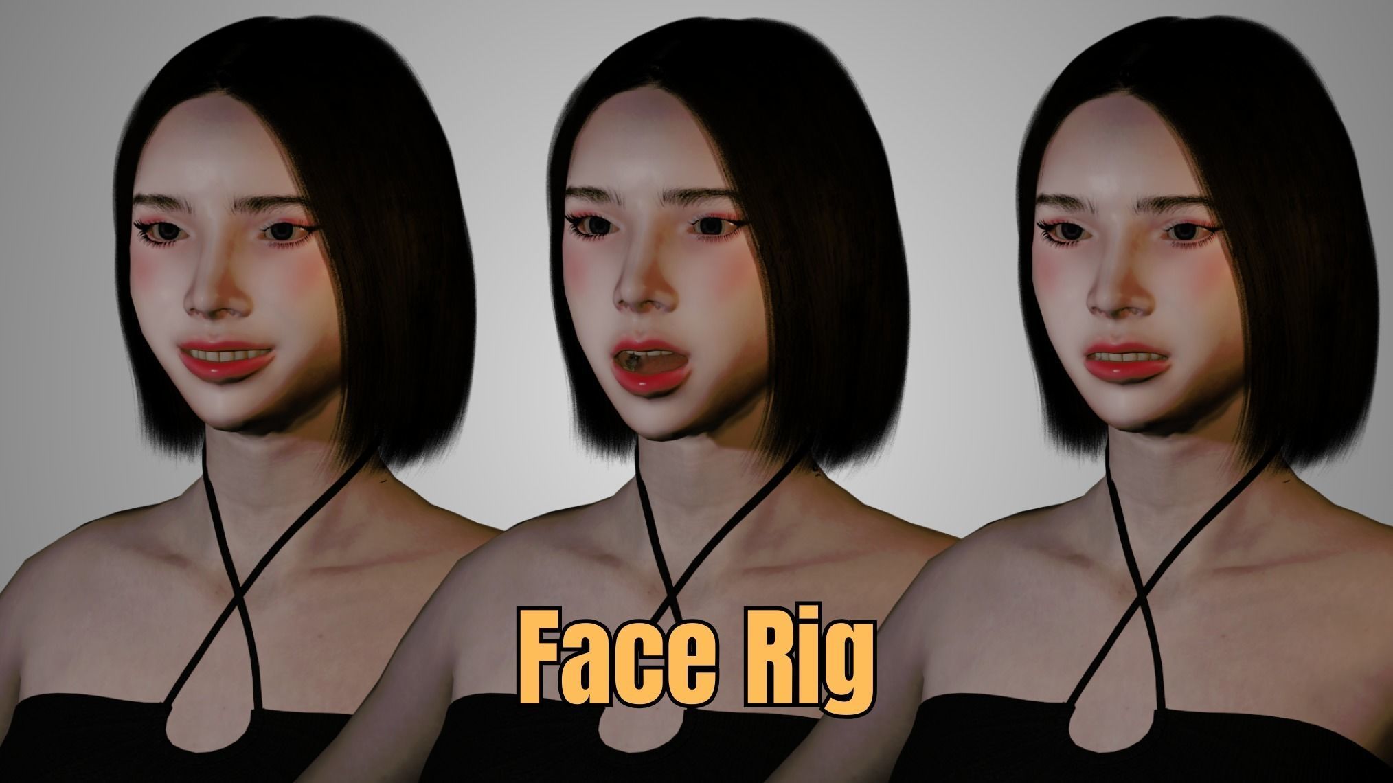 Realistic Woman - Game Ready Low-poly 3D model_2