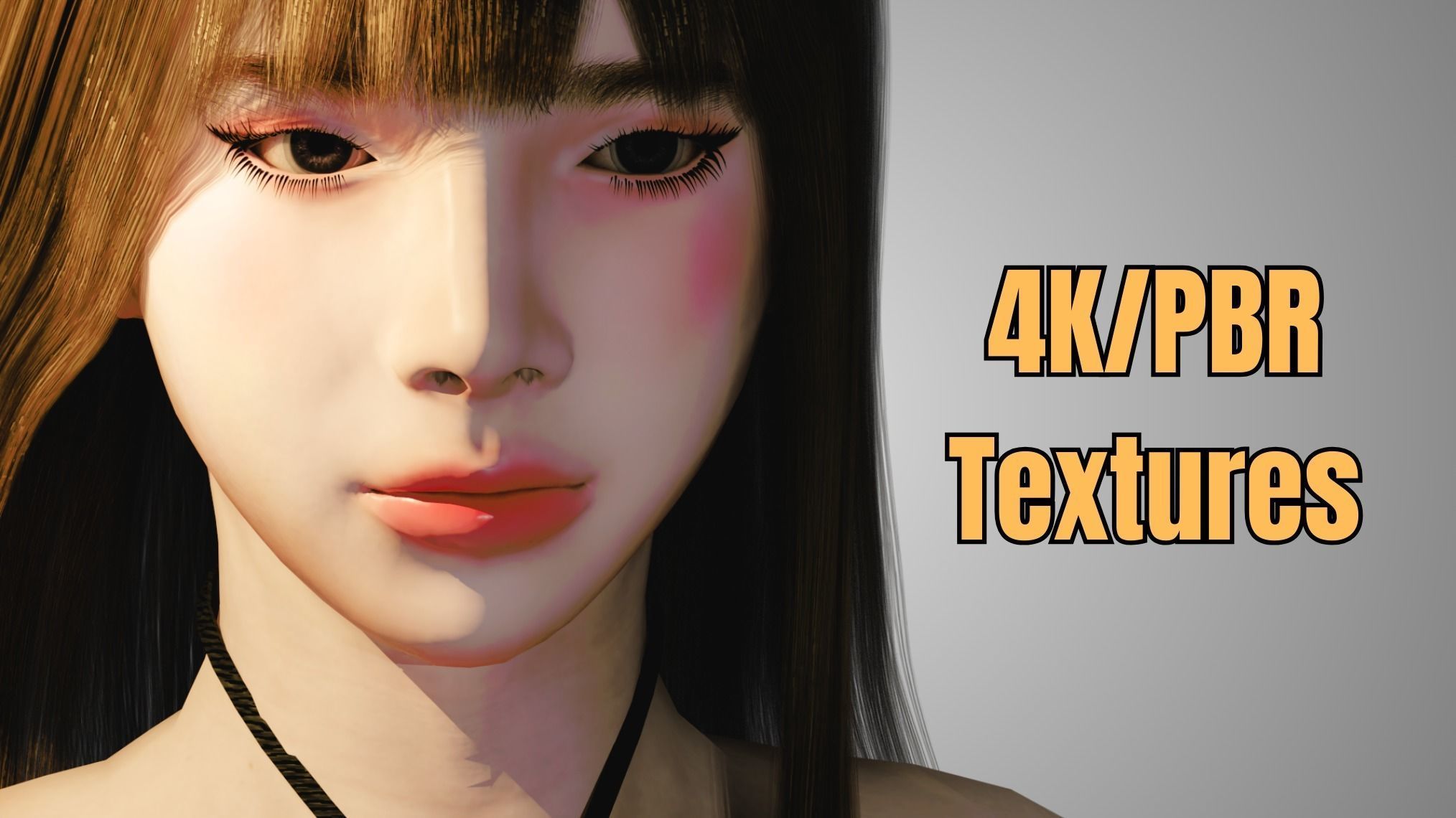 Realistic Woman - Game Ready Low-poly 3D model_6