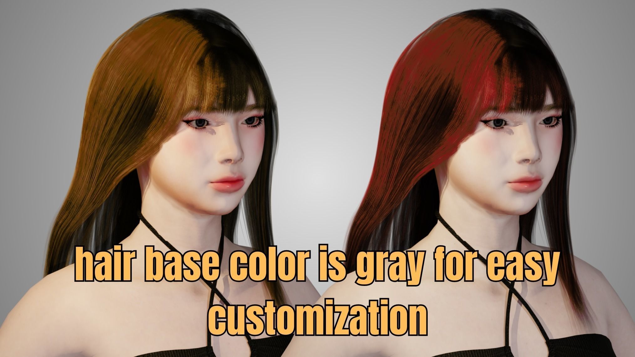 Realistic Woman - Game Ready Low-poly 3D model_4