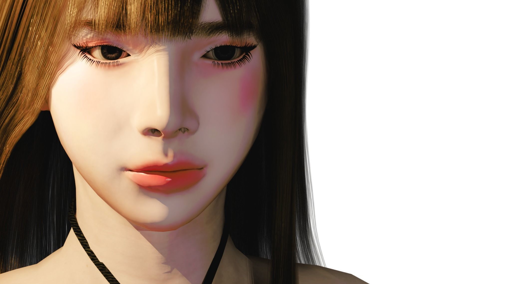 Realistic Woman - Game Ready Low-poly 3D model_9