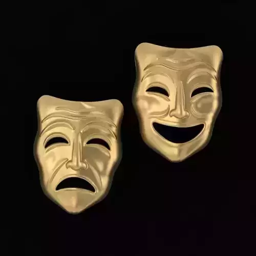 Theater face gold
