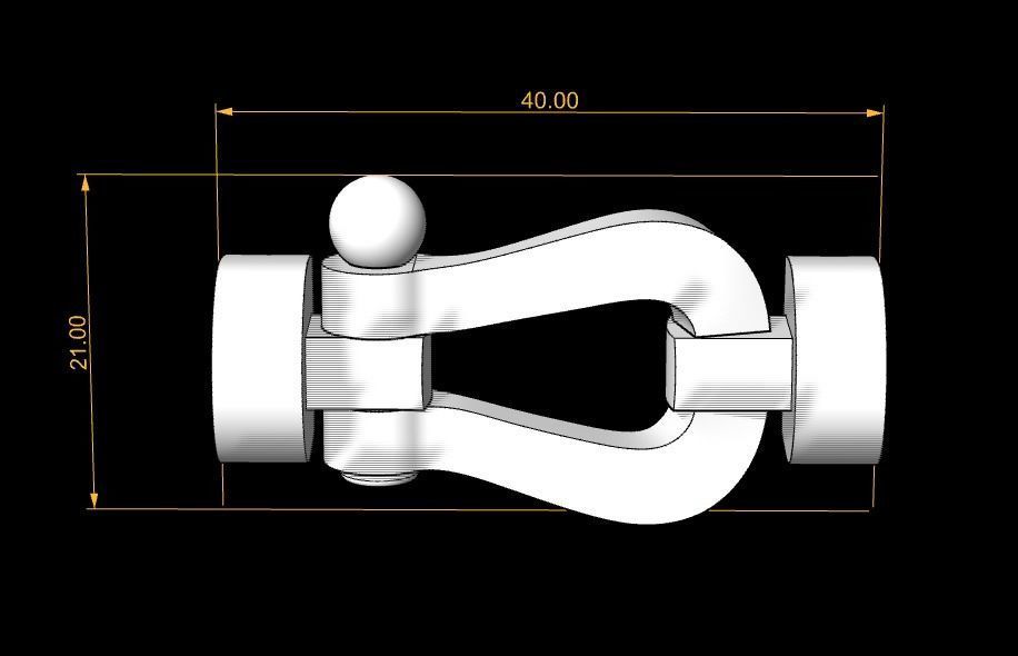 Force Extra Large XL bracelet 3D print model_3