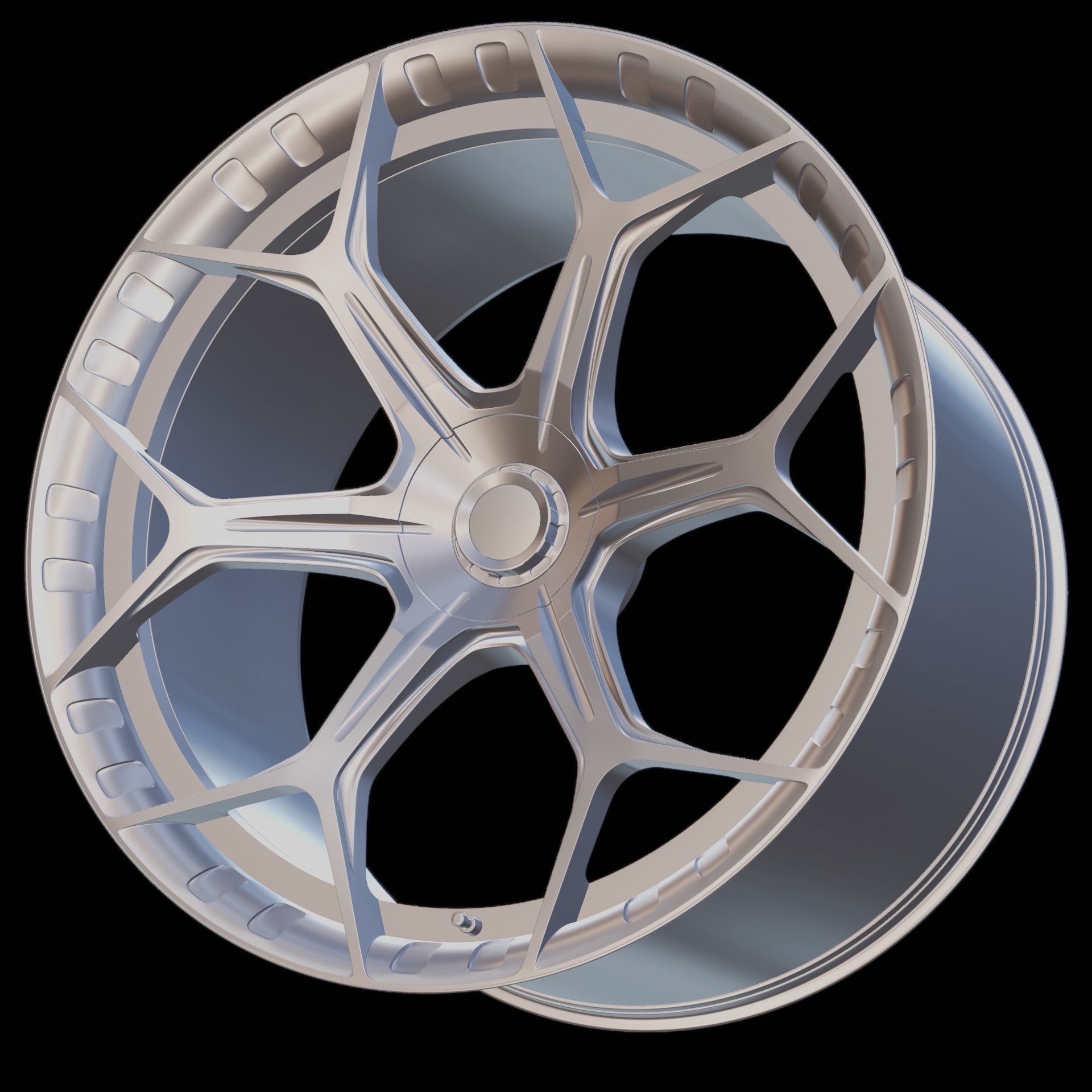 High-poly Brixton Forged MW03 wheel model Free 3D model_13