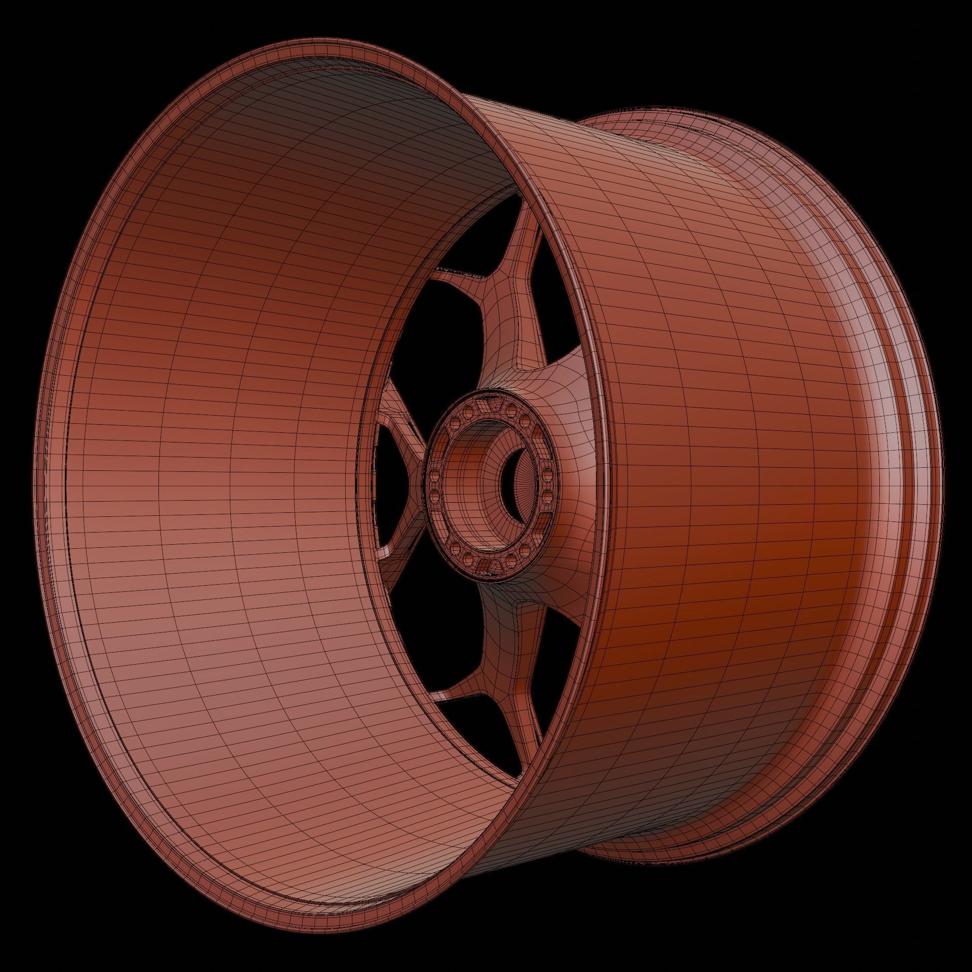 High-poly Brixton Forged MW03 wheel model Free 3D model_9