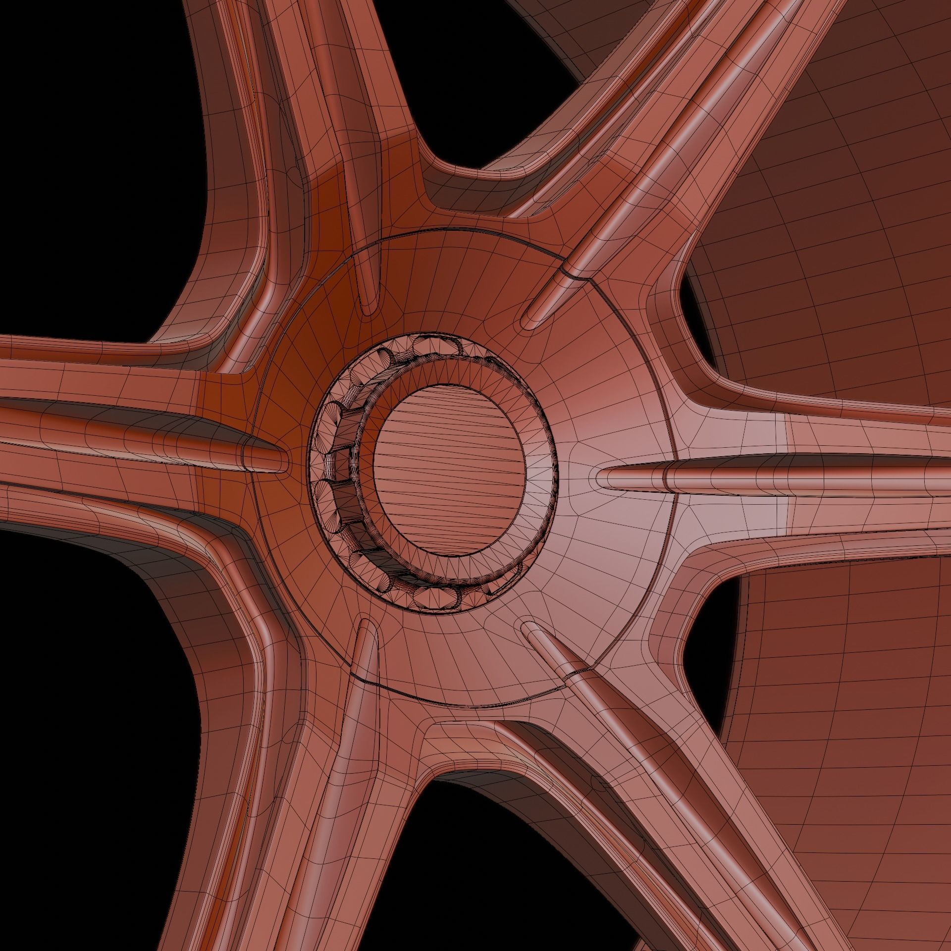 High-poly Brixton Forged MW03 wheel model Free 3D model_12