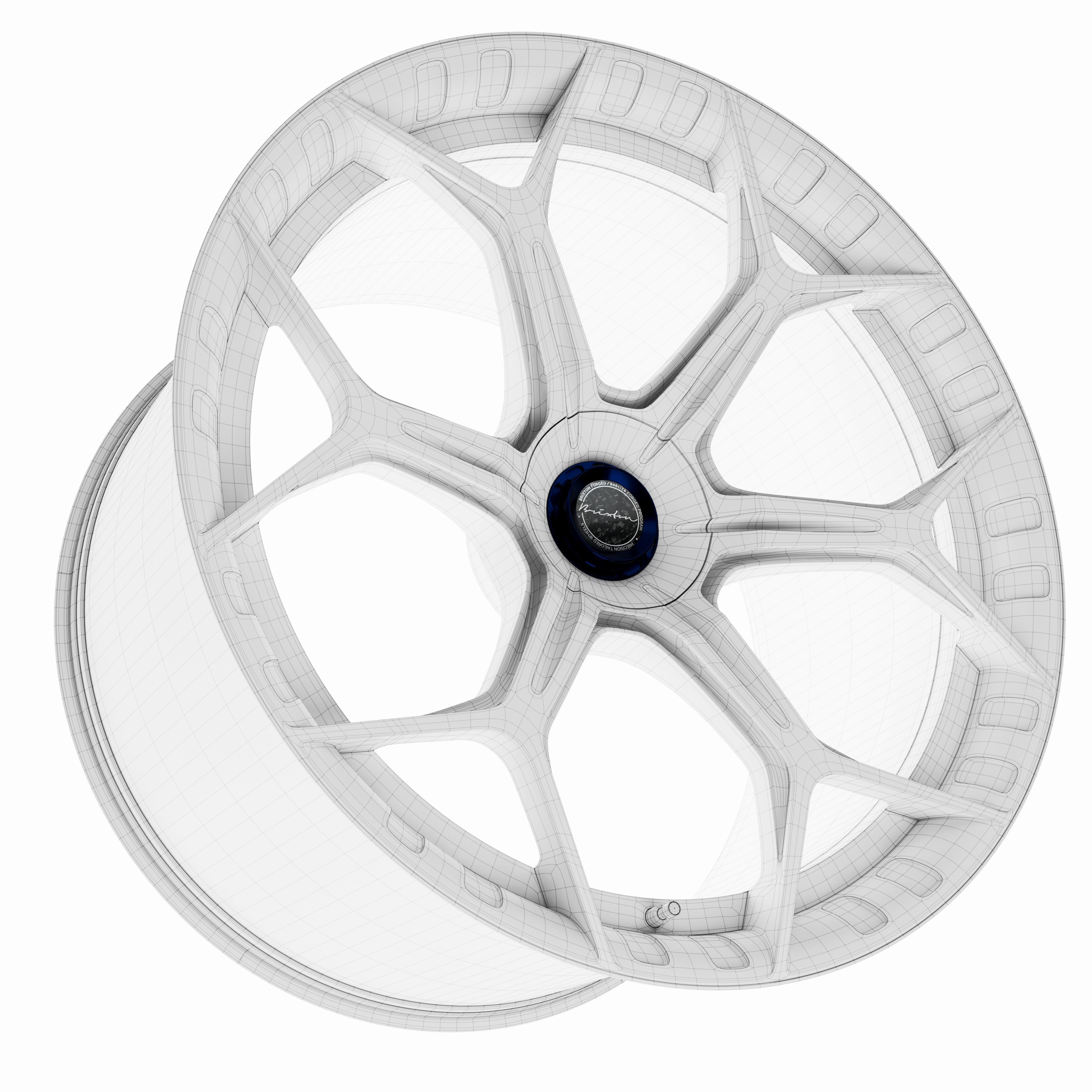 High-poly Brixton Forged MW03 wheel model Free 3D model_6