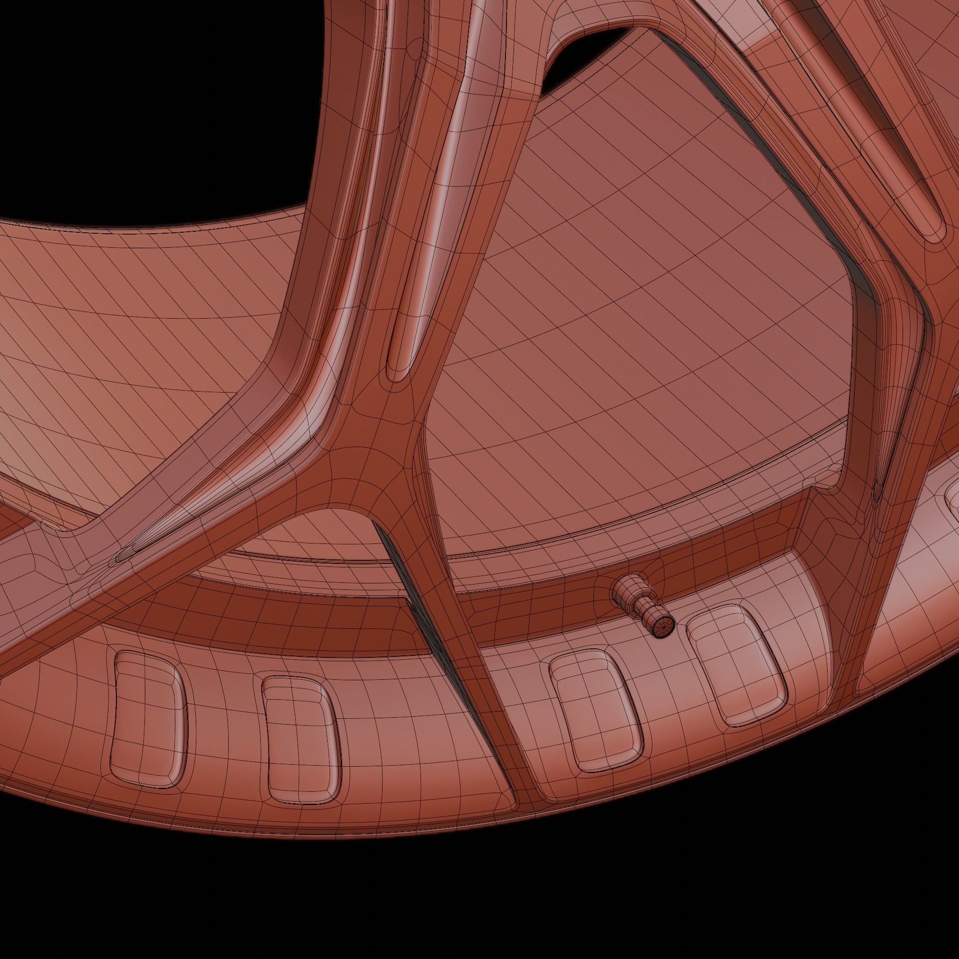 High-poly Brixton Forged MW03 wheel model Free 3D model_11