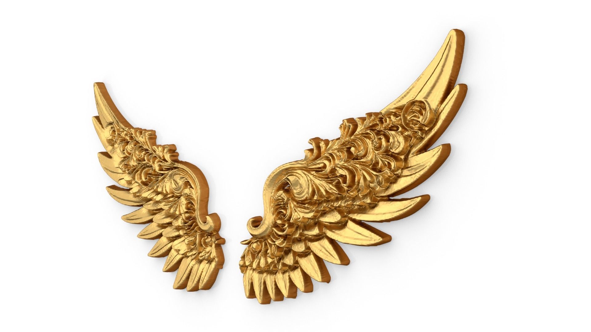 Wings Printable carved decor 12 3D model_2