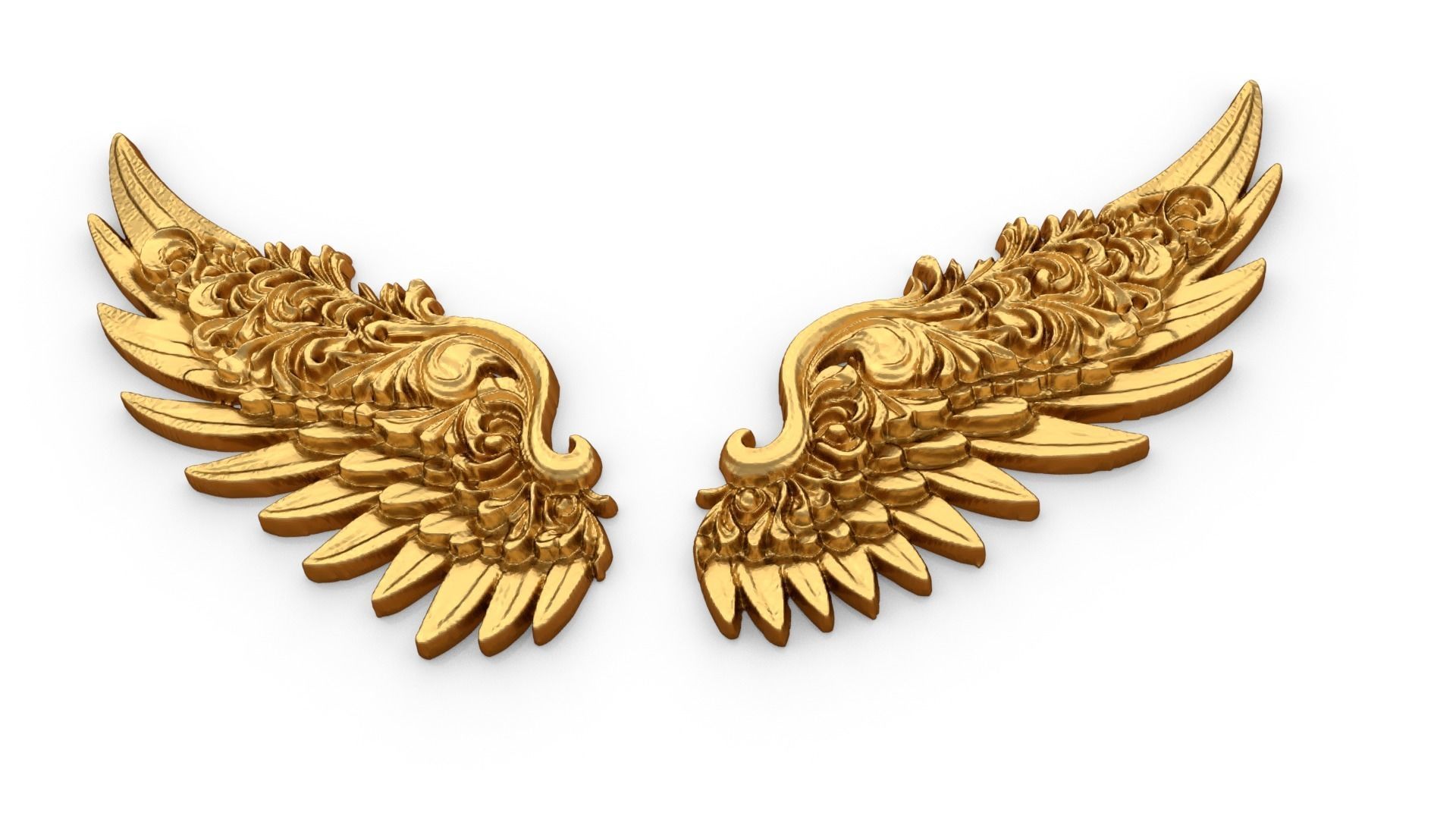 Wings Printable carved decor 12 3D model_3