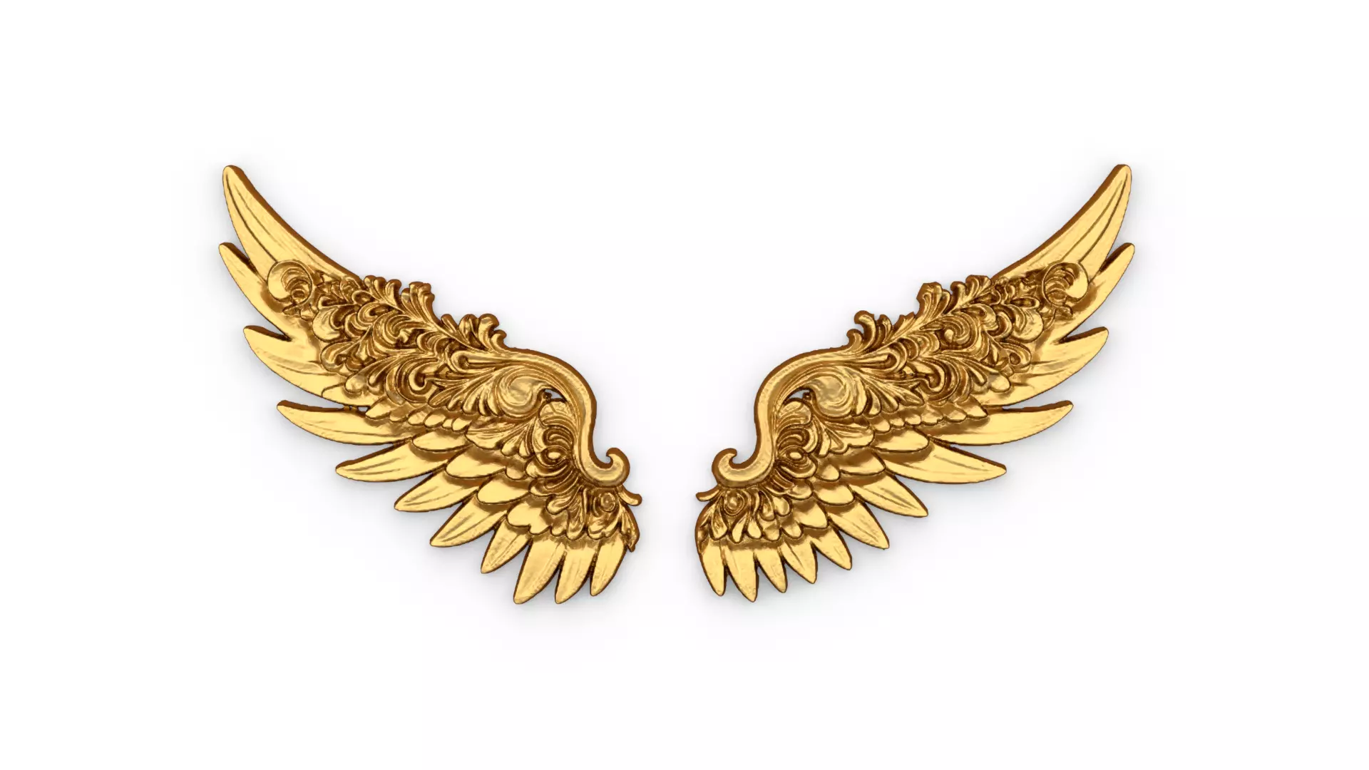 Wings Printable carved decor 12 3D model_0