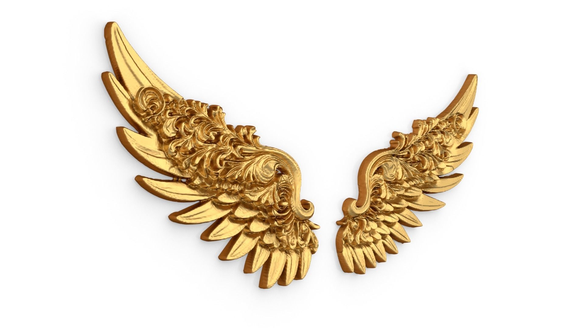 Wings Printable carved decor 12 3D model_1
