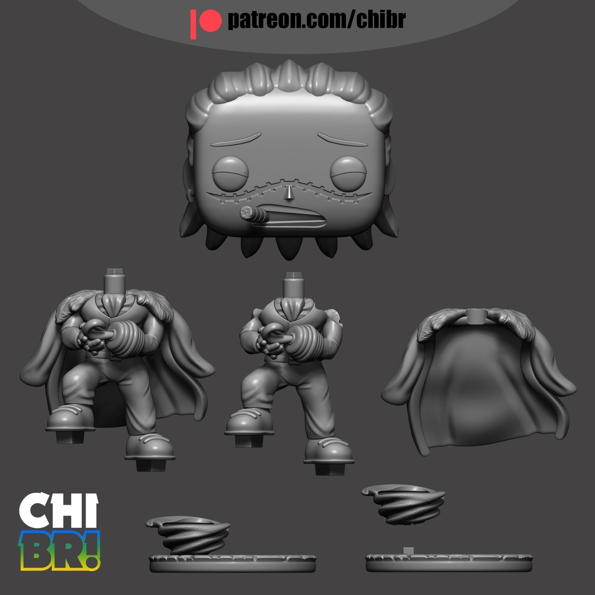 CROCODILE - ONE PIECE - FUNKO 3D print model_4