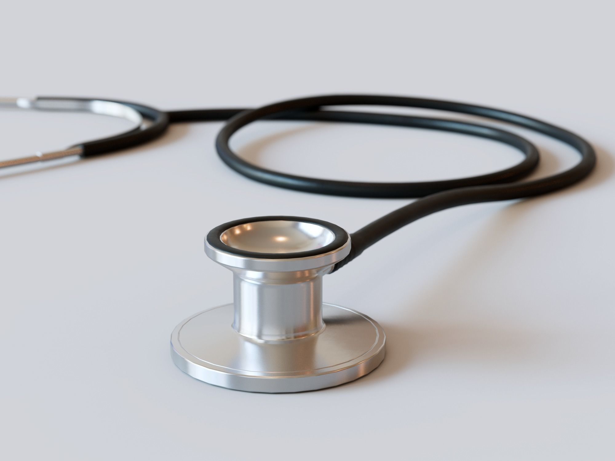 Stethoscope Medical Equipment Low-poly 3D model_7