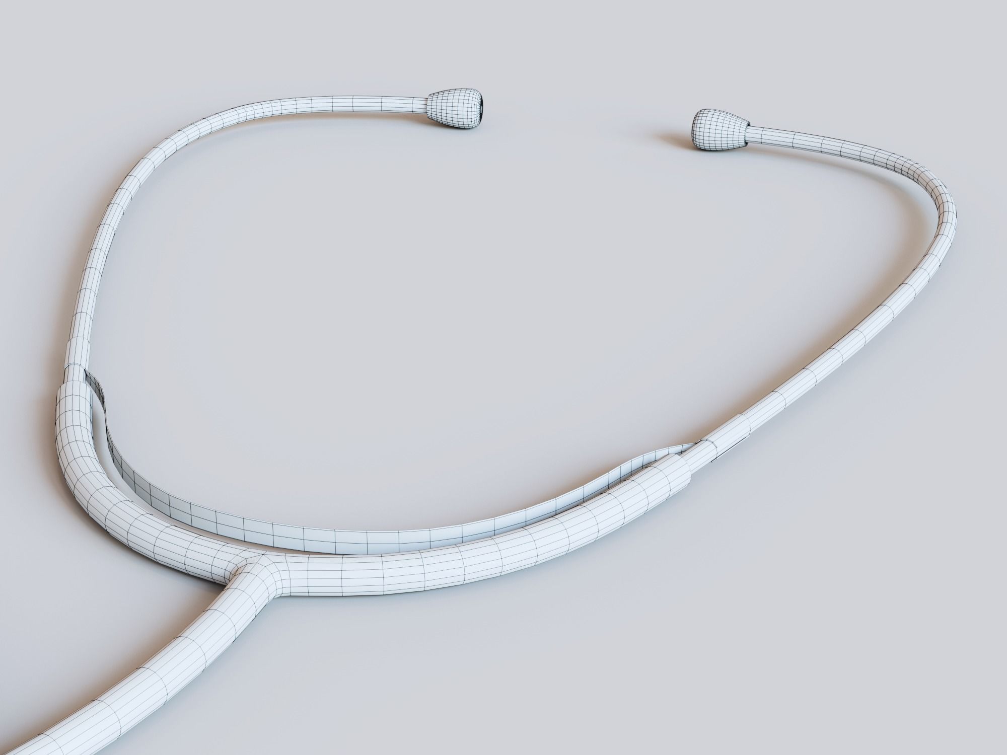 Stethoscope Medical Equipment Low-poly 3D model_14