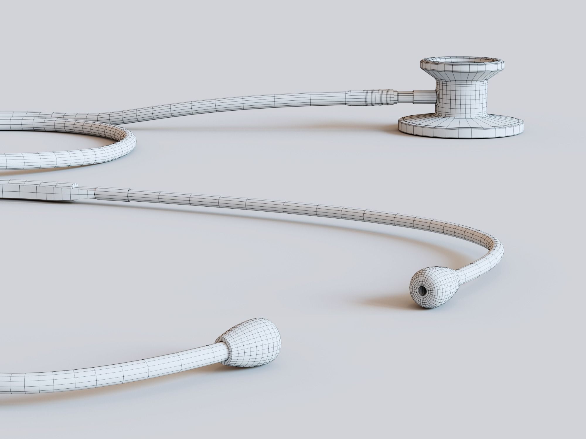 Stethoscope Medical Equipment Low-poly 3D model_12