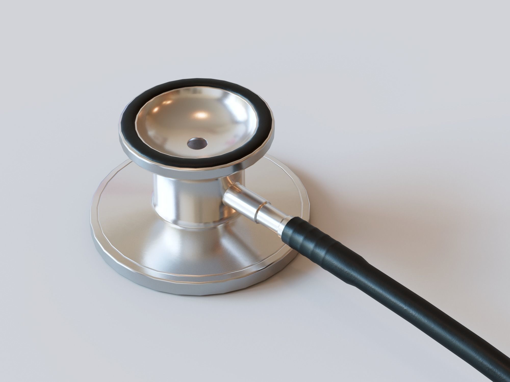 Stethoscope Medical Equipment Low-poly 3D model_9