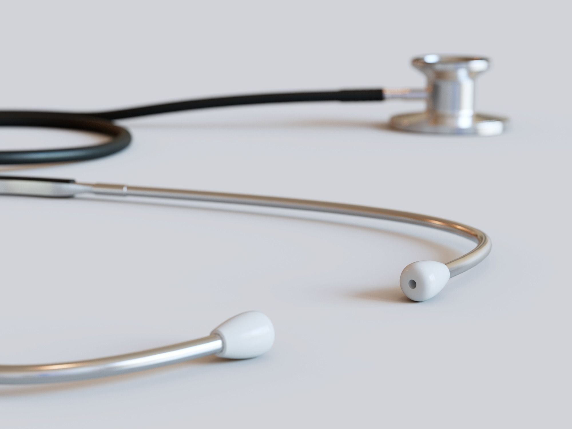 Stethoscope Medical Equipment Low-poly 3D model_11