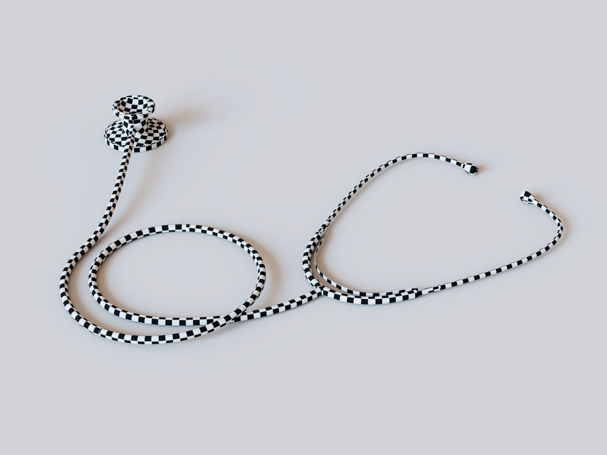 Stethoscope Medical Equipment Low-poly 3D model_6