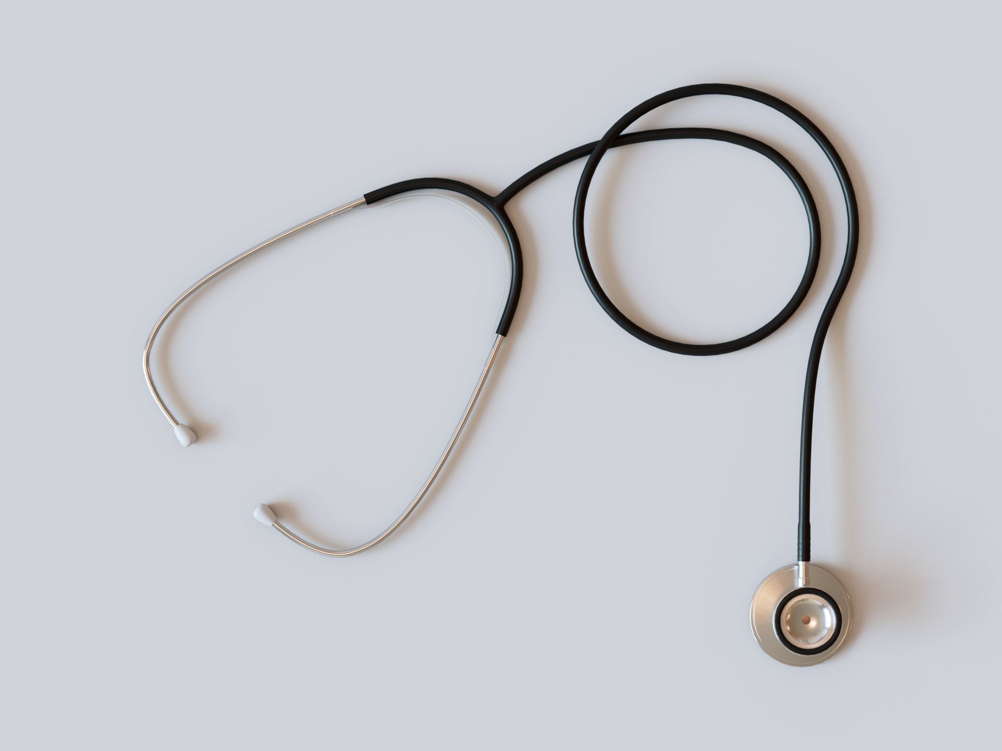 Stethoscope Medical Equipment Low-poly 3D model_3