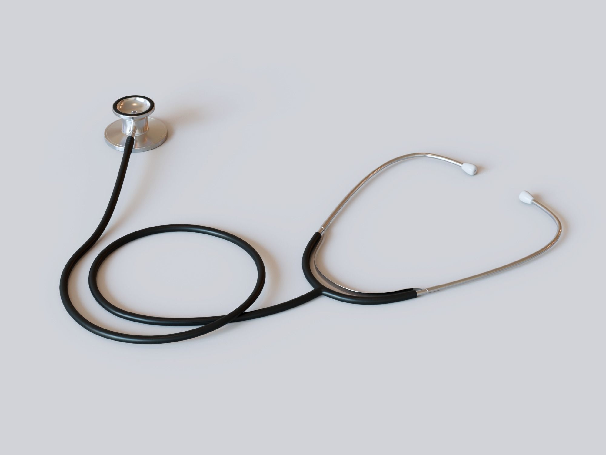 Stethoscope Medical Equipment Low-poly 3D model_4